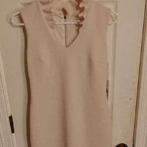 Calvin Klein Pink Sheath Midi Dress V-Neck Sleeveless Cocktail